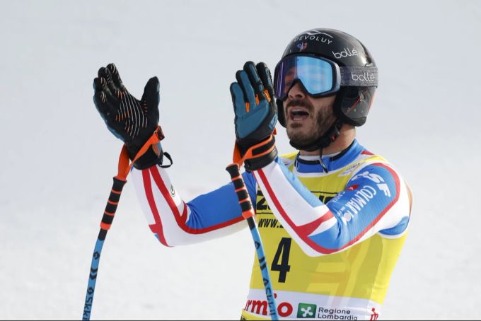 Cyprien Sarazzin setzt sich in Bormio vor Marco Odermatt durch. Cyprien Sarazzin Marco Odermatt