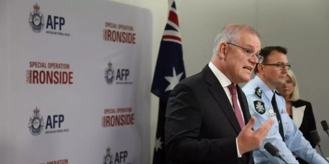 Australiens Premierminister Morrison (l.) Australiens Premierminister Morrison (l.)