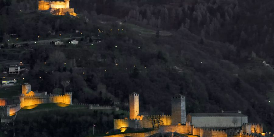 Die drei Burgen von Bellinzona,TI, gehören zum Unesco Welterbe. (Archivbild)