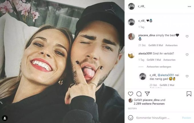 Bachelorette Dina und Cyrill posten schon Ring-Emojis. cyrill