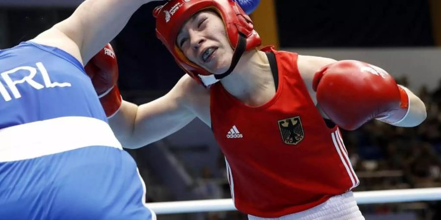 Musste sich in Minsk Michaela Walsh (l) geschlagen geben: Ornella Wahner. Foto: Martin Rickett/PA Wire