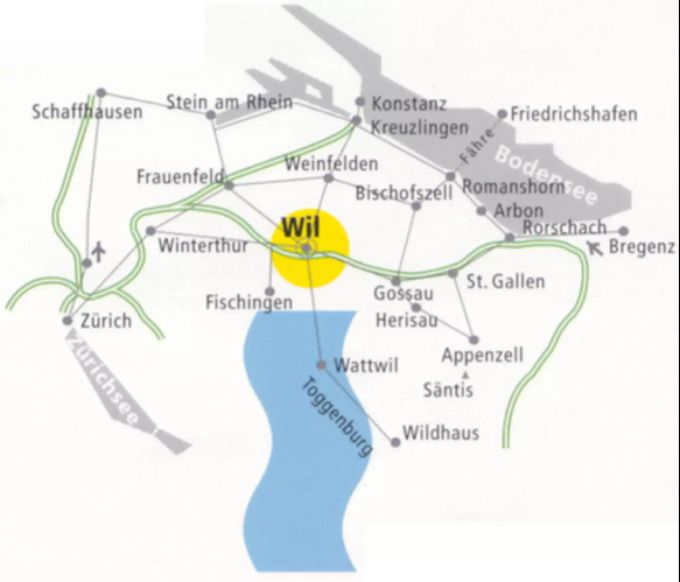 Die Stadt Wil liegt im geographischen Viereck zwischen dem Bodensee, St.Gallen, dem Alpsteingebirge und der Stadt Zürich. Alkohol
