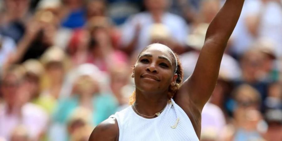 Steht zum elften Mal im Finale von Wimbledon: Serena Williams feiert ihren Sieg. Foto: Mike Egerton/PA Wire