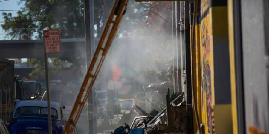 Der Brandort in Oakland