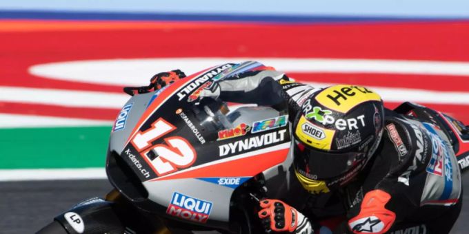 Tom Lüthi auf dem Circuit in Misano Adriatico Tom Lüthi auf dem Circuit in Misano Adriatico