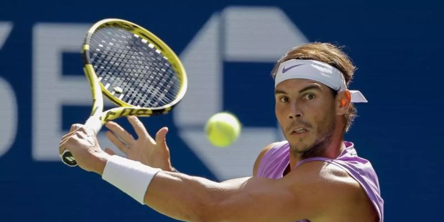 Steht bei den US Open im Achtelfinale: Rafael Nadal. Foto: Eduardo Munoz Alvarez/AP