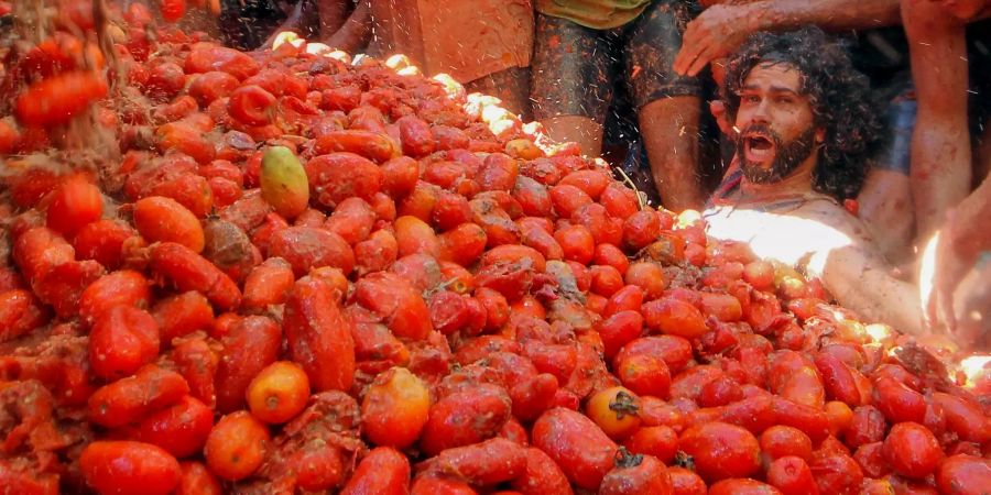 La Tomatina in Spanien