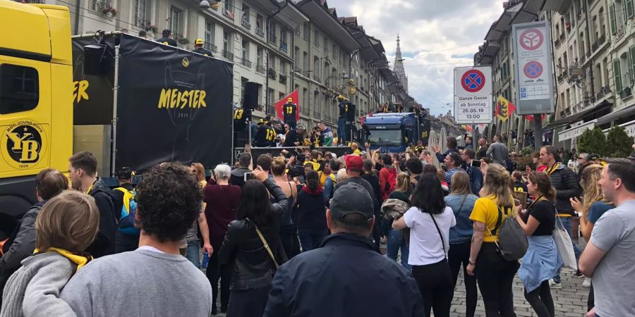 Tausende Fans an der Meisterfeier von YB.