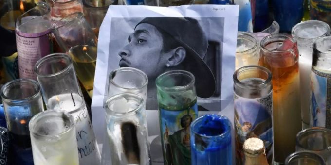 Gedenkstätte für den erschossenen Nipsey Hussle Gedenkstätte für den erschossenen Nipsey Hussle