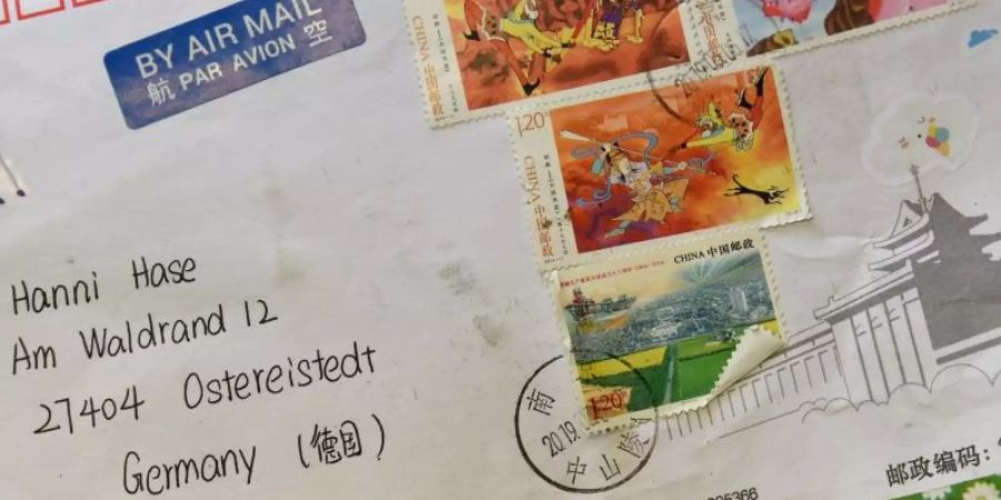 Ein Brief aus China an Hanni Hase. Foto: Carmen Jaspersen
