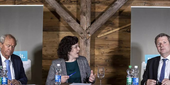 Drei Kandidierende für zwei Sitze: Paul Winiker, Korintha Bärtsch und Marcel Schwerzmann wollen Luzern regieren. (Archivbild) Drei Kandidierende für zwei Sitze: Paul Winiker, Korintha Bärtsch und Marcel Schwerzmann wollen Luzern regieren. (Archivbild)