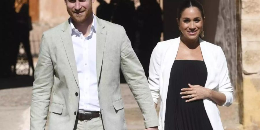 Die Geburt steht unmittelbar bevor: Prinz Harry und Herzogin Meghan. Foto: Facundo Arrizabalaga/EPA