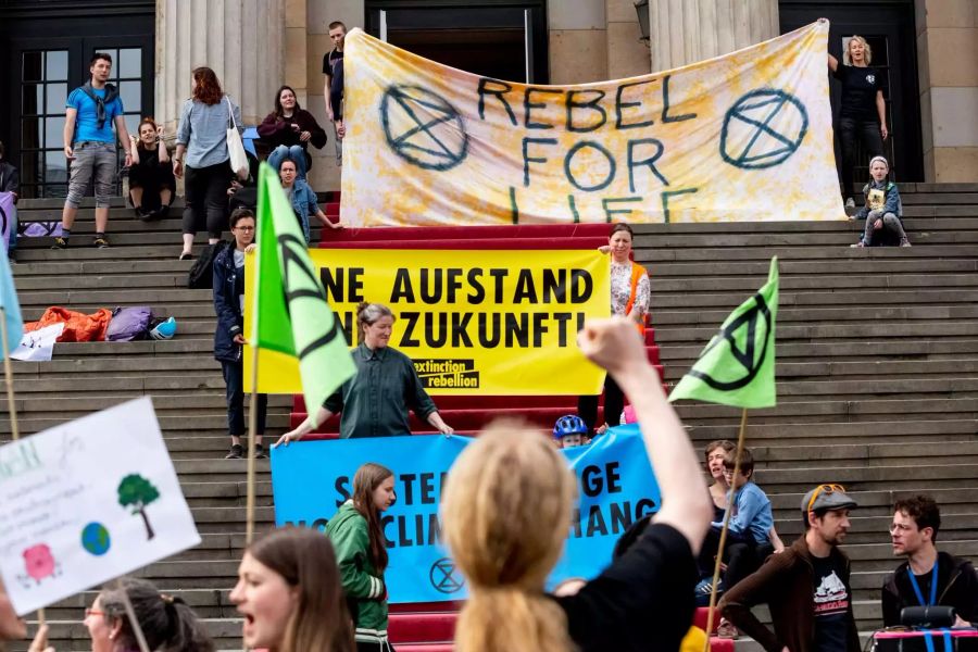 Aktion der Bewegung Extinction Rebellion Deutschland