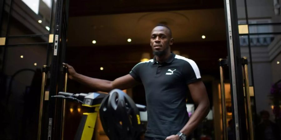 Usain Bolt mit «Bolt» - seinem neuen E-Scooter