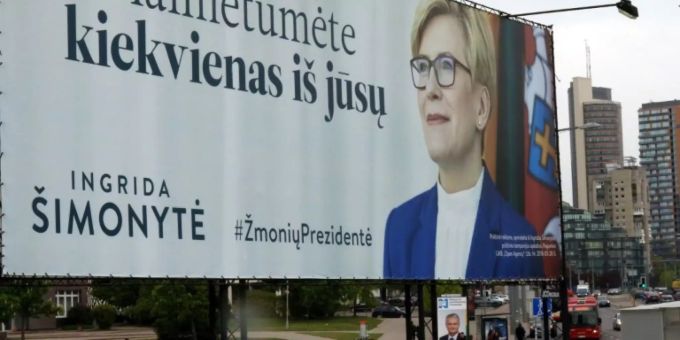 Wahlwerbung für Ingrida Simonyte Wahlwerbung für Ingrida Simonyte