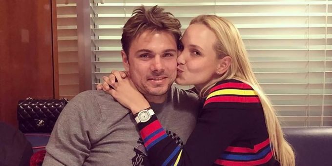 Ein Bild aus alten Zeiten: Donna Vekic herzt Stan Wawrinka. Stan Wawrinka Donna Vekic