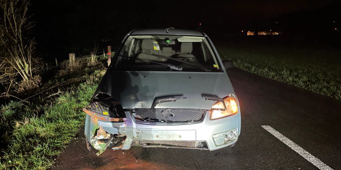 Der Autofahrer war alkoholisiert und trotz Führerausweisentzug unterwegs. Selbstunfall in Sitterdorf