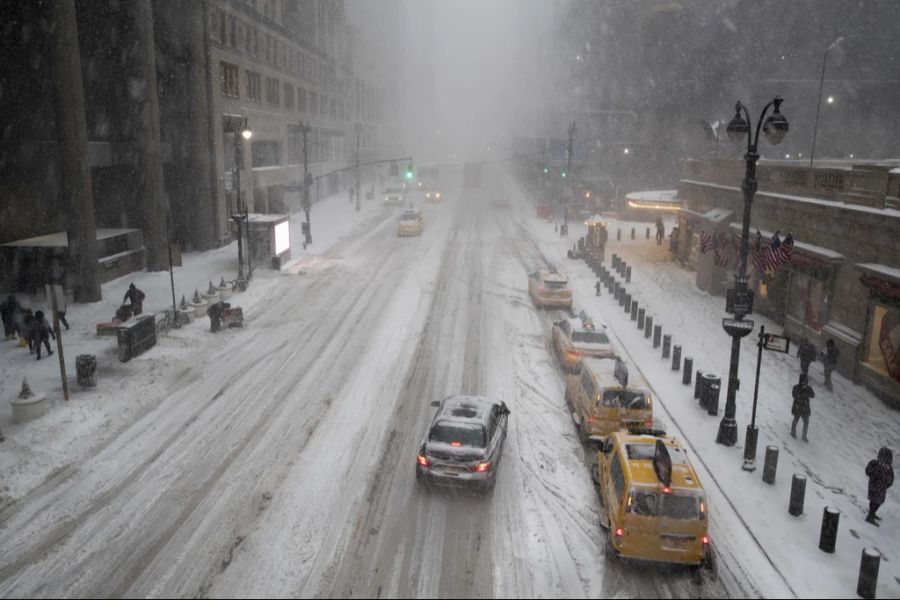 Nach einer beispiellosen Periode von 701 Tagen mit weniger als 2,5 Zentimeter Schnee, könnte New York City diese Woche zum zweiten Mal mehr als diese Menge erreichen. (Archivbild)