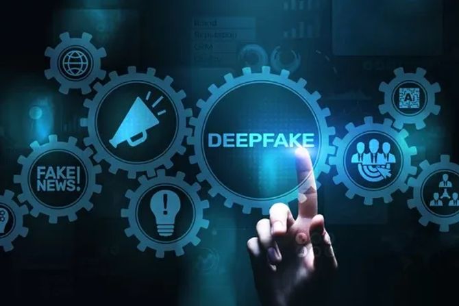 Grafik virtuelle Elemente deepfake