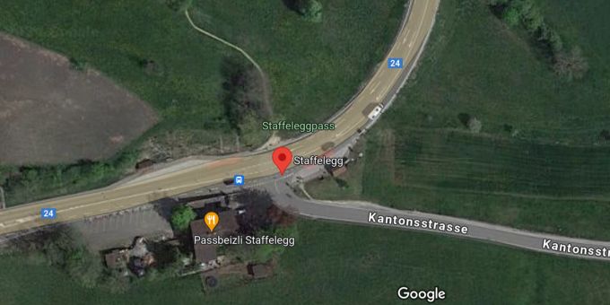 Staffelegg zwischen Thalheim und dem Passbeizli Staffelegg. Staffelegg