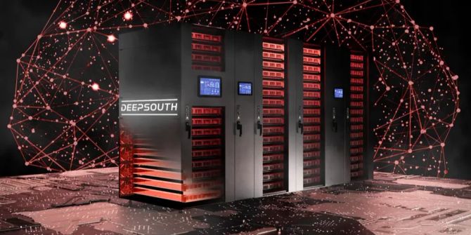 Supercomputer Deep South Serverkasten Netze Lichter