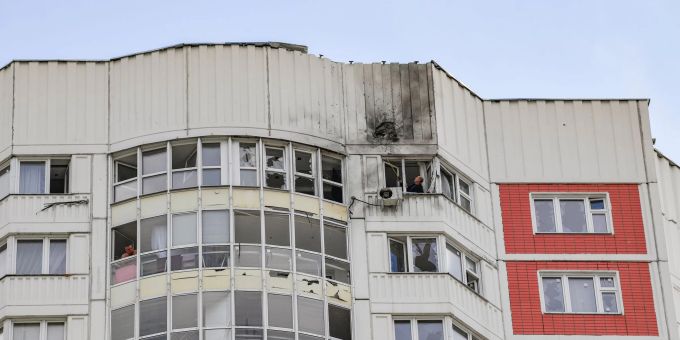 Ukraine-Krieg - Wieder Drohneneinschlag in Moskauer Wolkenkratzer
