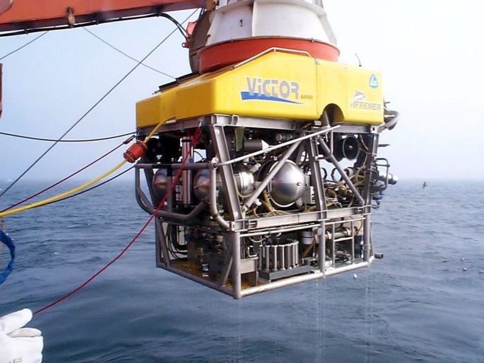 «Victor 6000», der Tauchroboter, der bei der Suche nach dem verschwundenen U-Boot helfen soll. U-Boot