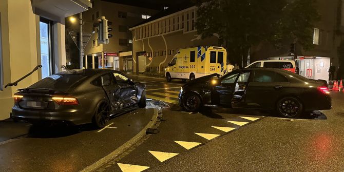 St. gallen: Verkehrsunfall