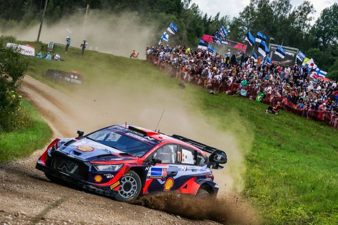 Thierry Neuville (Hyundai) im Rahmen der Rallye-WM in Estland. Thierry Neuville Rallye-WM Estland