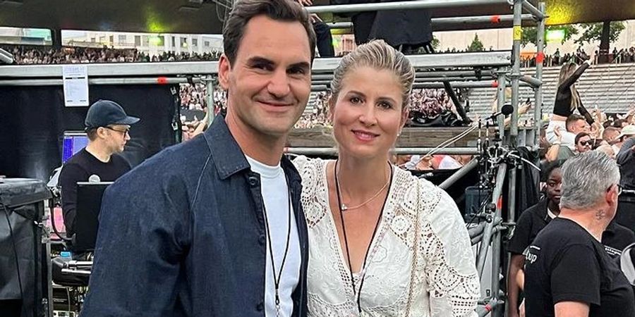 Roger Federer mit seiner Mirka.