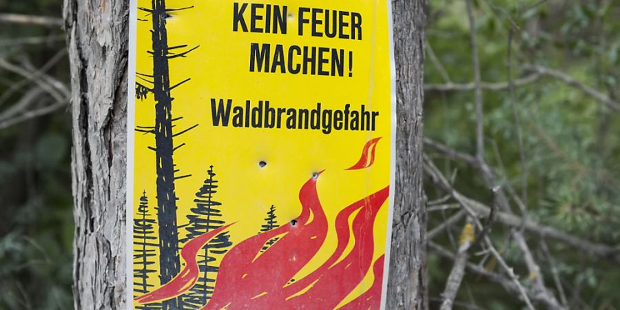 In einigen Regionen im Wallis herrschte weiterhin erhebliche oder grosse Waldbrandgefahr. (Archivbild)