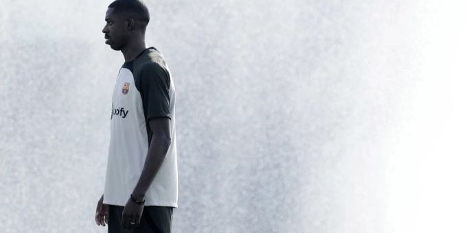 Ousamane Dembélé bei einer Trainings-Einheit des FC Barcelona - den er voraussichtlich nicht für Saudi Arabien verlassen wird. ousmane dembélé