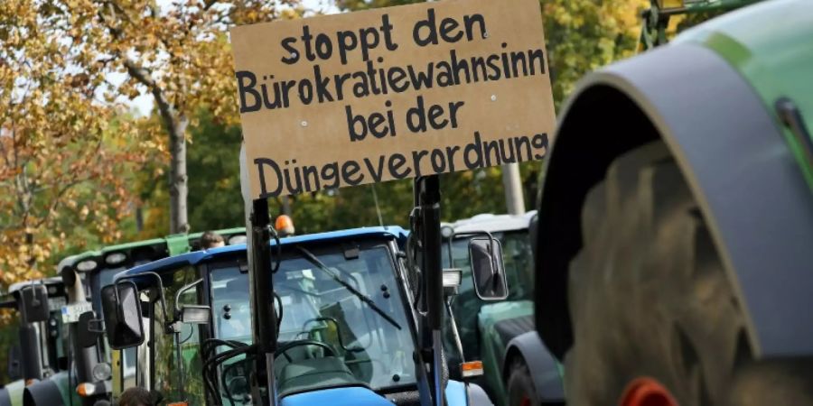 Demonstrierende Bauern in der Bonner Innenstadt