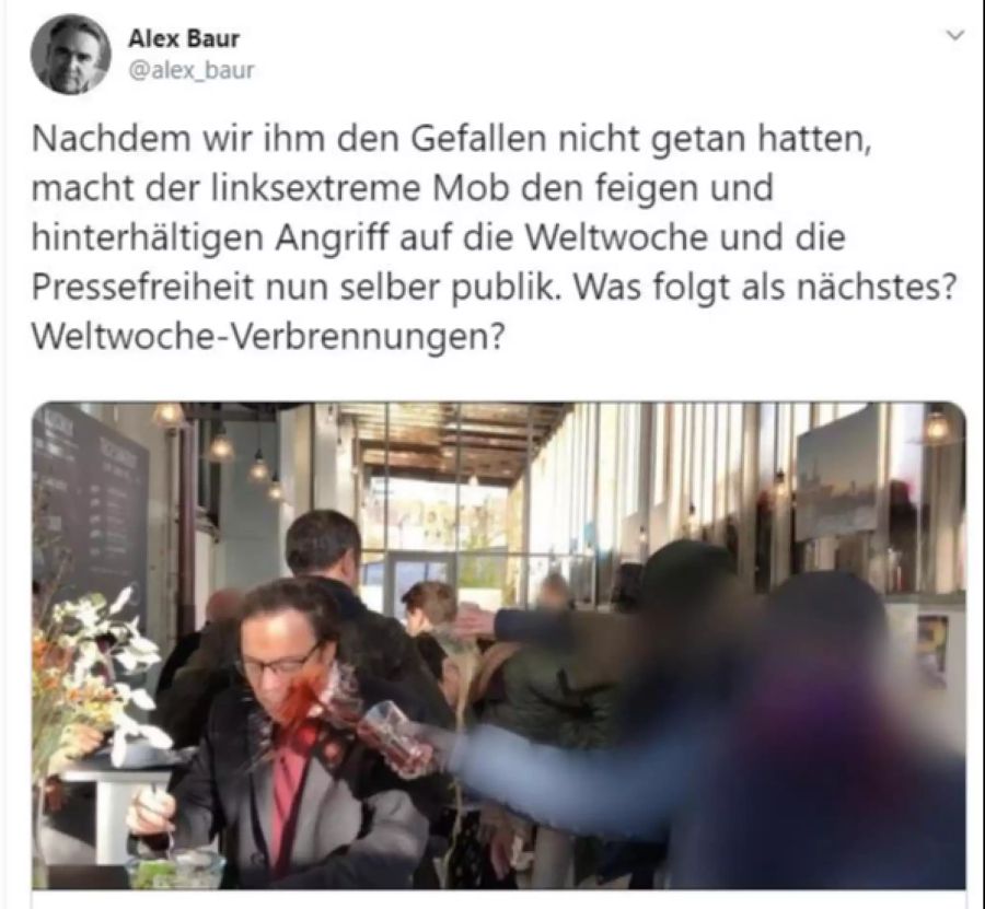 Roger Köppel Attacke Zürich