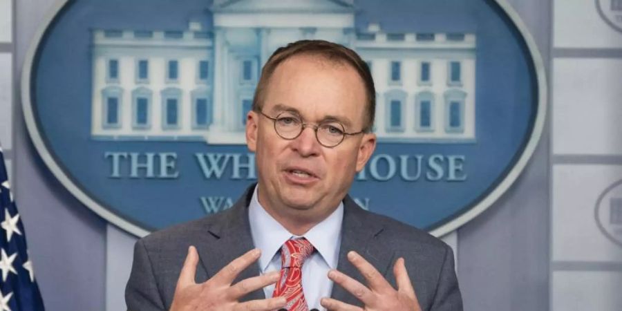 Mick Mulvaney, Stabschef des Weissen Hauses, hatte im Oktober bestätigt, dass Druck auf die Ukraine ausgeübt werden sollte, wiederrief das aber wenige Stunden später. Foto: Joyce Boghosian/Planet Pix via ZUMA Wire/dpa