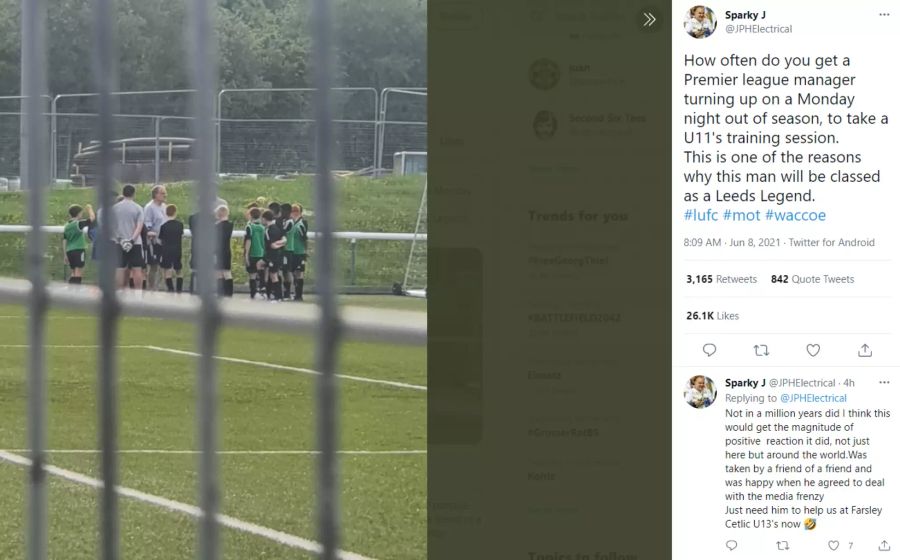 Der 65-Jährige leitete ein Training der Juniorenmannschaft.