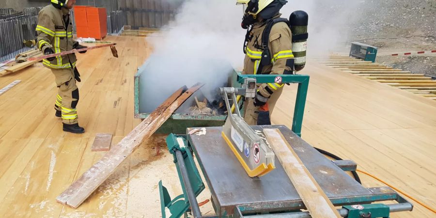 Feuerwehreinsatz nach Brand auf Baustelle