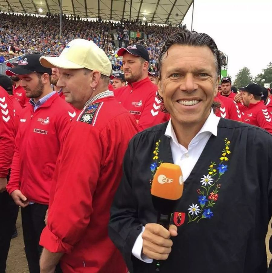 Urs Meier stand am Eidgenössischen Schwingerfest für die Deutschen im Einsatz und war sichtlich begeistert.