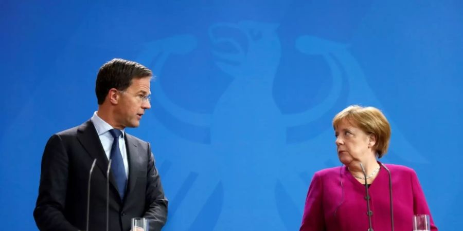Rutte und Merkel am 16. Mai in Berlin