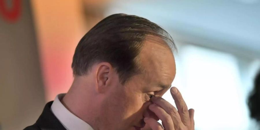 CDU-Spitzenkandidat Ingo Senftleben am Sonntag nach Bekanntgabe erster Ergebnisse zur Wahl in Brandenburg. Foto: Christophe Gateau