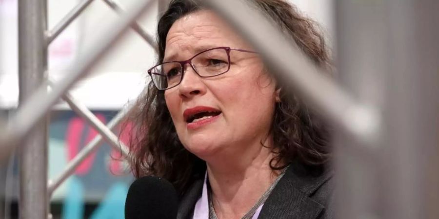 Die SPD-Vorsitzende Andrea Nahles will sich als Fraktionschefin zur Wahl stellen. Foto: Johannes Neudecker