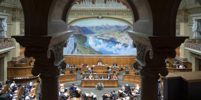 Der Nationalratssaal in Bern. Nationalrat