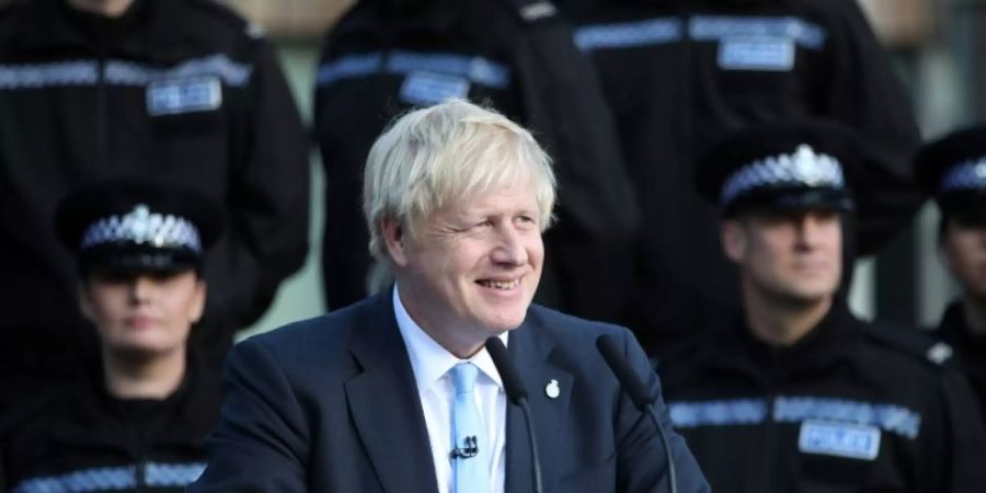 Johnson bei seinem Auftritt in Wakefield