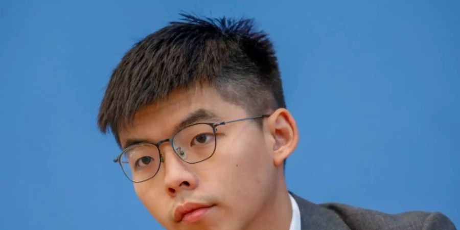 Pressekonferenz des Demokratie-Aktivisten Joshua Wong
