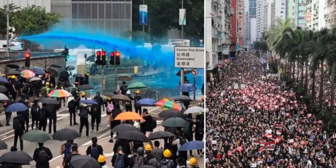 In Hongkong - Schwere Zusammenstösse zwischen Polizei und Demonstranten