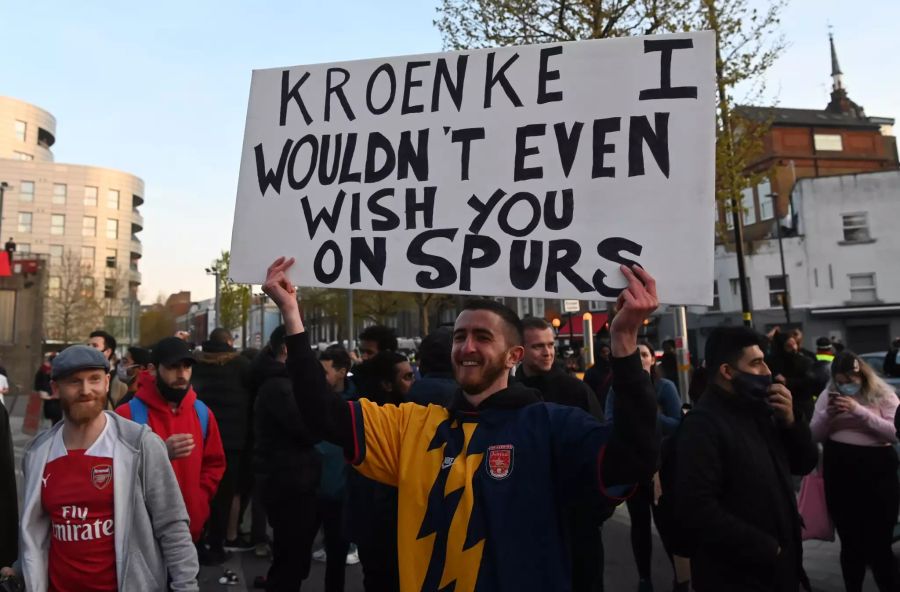 Protest von Arsenal-Fans