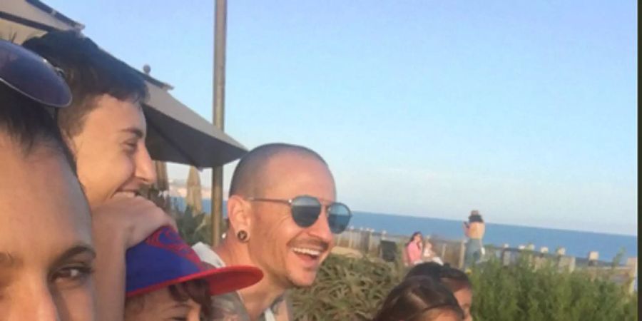 Chester Bennington mit Talinda und Familie