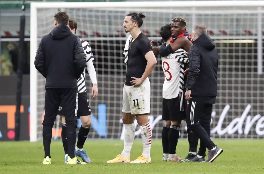 Top-Favorit Manchester United hat die AC Milan mit Ibrahimovic eliminiert.