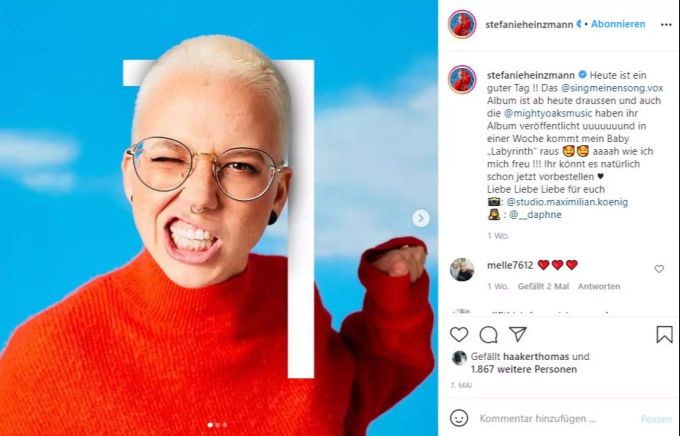 Stefanie Heinzmann gibt sich heute kämpferisch und sagt: «Es ist ok, sich nicht ok zu fühlen». Stefanie Heinzmann