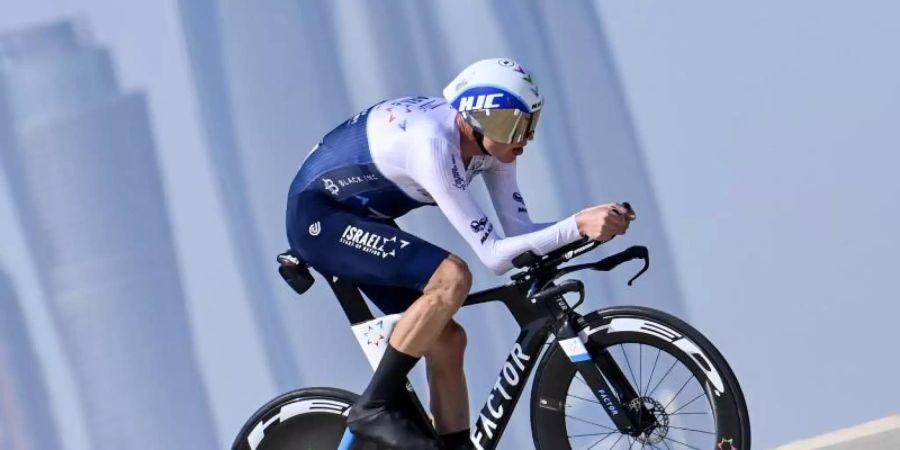 Chris auf der zweiten Etappe der UAE-Tour. Foto: Fabio Ferrari/LaPresse via ZUMA Press/dpa
